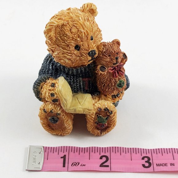 Vintage YOUNG'S Resin Bear Figurines - Rustic Baby Bears Nursery Collection - Picture 13 of 14